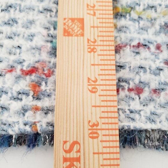 Vilagallo 40 Tweed Blazer Wool Blend Pockets Open Jacket Womens Size Large - Picture 13 of 13